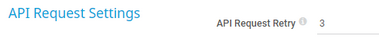 API Request Settings